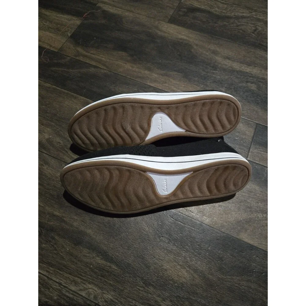 Clarks Cloudsteppers Slip Ons Breeze Vibe Black Womens Size 8M